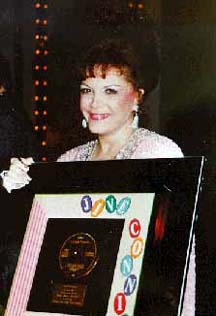 Connie receiving the Jive Connie award