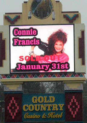 Connie Francis concert sold out!