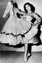 Connie Francis with a dress