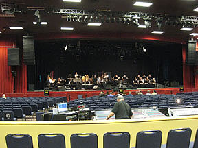 audience soundboard in middle of theatre