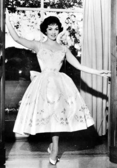 Gina in a pretty Connie Francis type dress