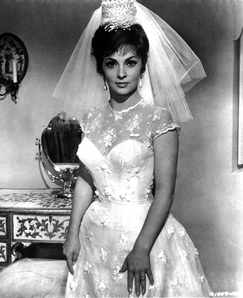 Gina in a wedding dress