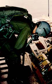 aircrew member with console regulator