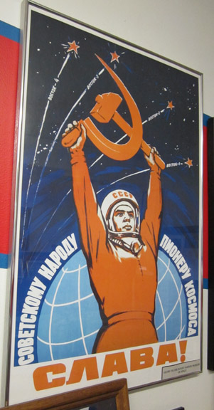 USSR poster displayed at Space Walk of Fame Museum in Titusville, FL