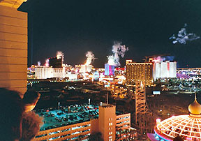  Las Vegas Blvd at midnight on New Year's Day