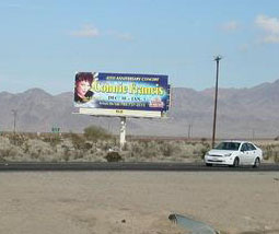 Connie on roadside billboard