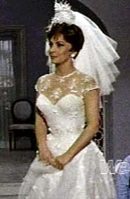 Gina in a wedding dress